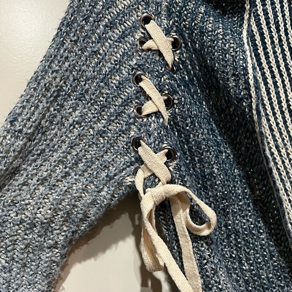 Blue Ombré “R” Cardigan - Picture 2 of 6